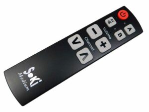 SeKi Medium - univerzální učící se dálkový ovladač černý pro seniory - velká tlačítka