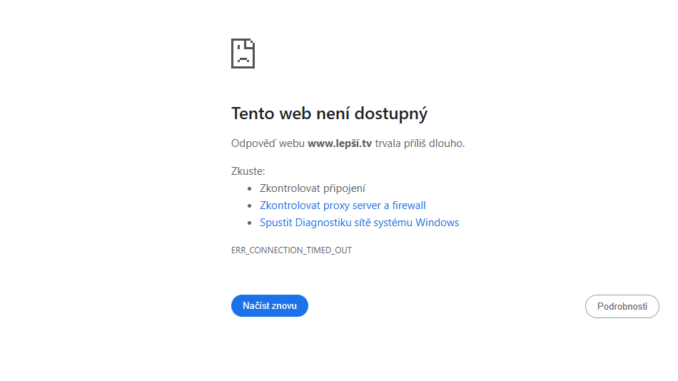 Lepsi.tv výpadek