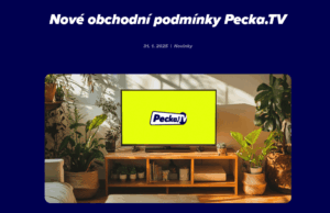 Nové obchodní podmínky Pecka.TV