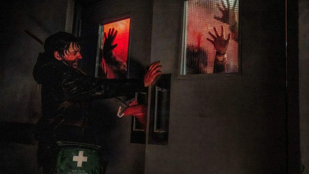záběr z filmu Resident Evil