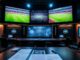 Sportovní televizní studio ilustrující kauzu TV Tipsport a vysílací rady