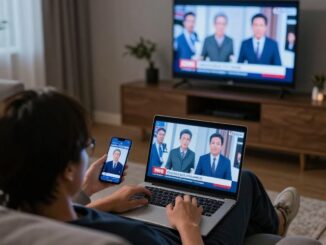 Sledování živého vysílání televize na notebooku a mobilu