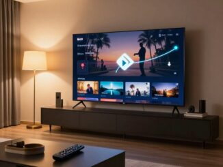 Televize v obývacím pokoji se zpětným přehráváním pořadů